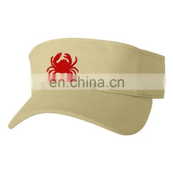 CRAB ANIMAL Emboridery Embroidered Sun Visor Hat photo-2