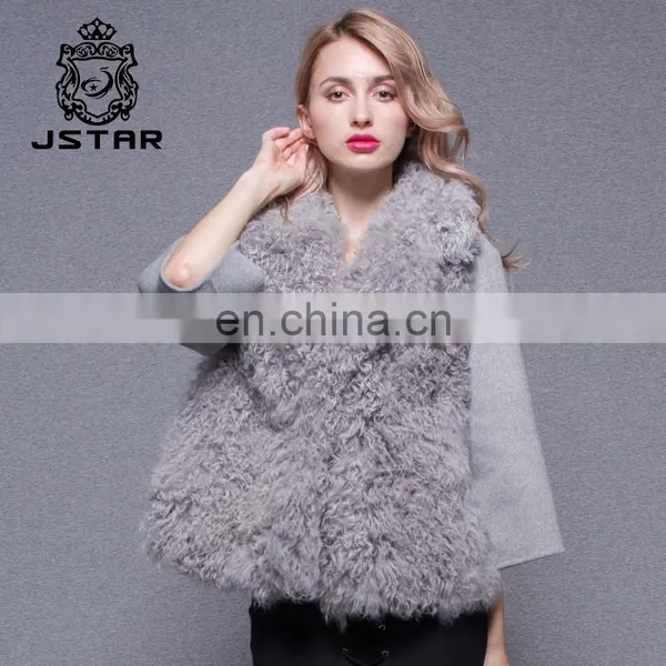 New Fashion Winter Cashmere Coat Ladies Slim Lady Wool Short Coat With Lambs Wool photo-4