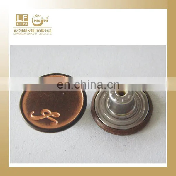 Customized Logo on Brass Jeans Button photo-3