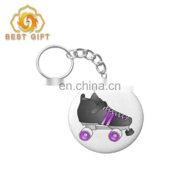 Custom Metal Roller Skates Shoes Shaped Theme Keychain For Gifts photo-5
