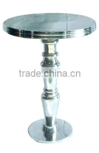 Aluminum Tea Coffee Table With Silverish Finish
