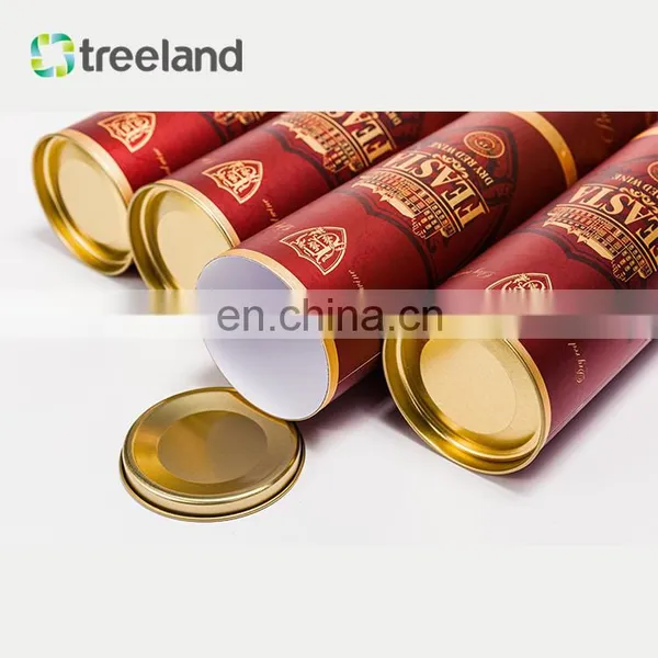 Luxury Wine Bottle Packaging Customized Cylinder Paper Tube Canister Recyclable Round Cardboard Tube photo-5