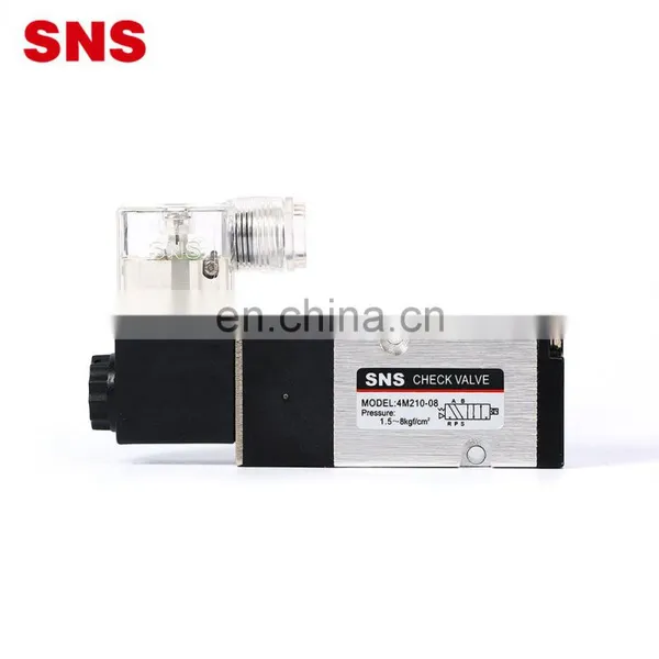 SNS 4M420-15 Series Single and Double Head Electric Coil DC Pneumatic Aluminum Alloy Solenoid Valve photo-4