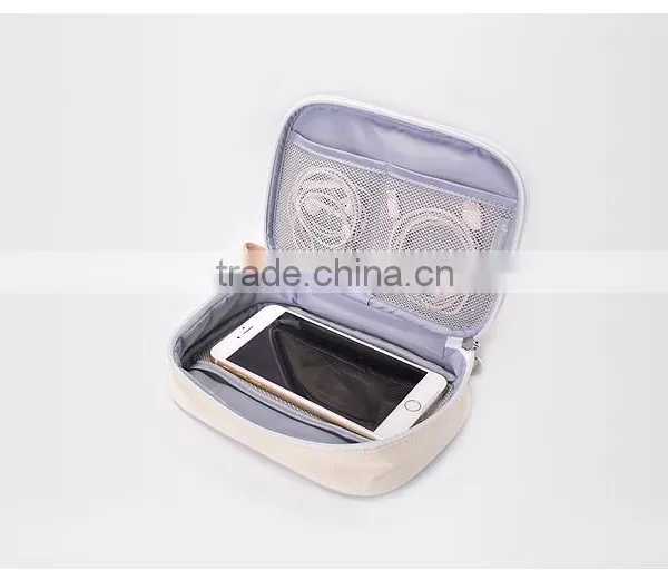 Wholesale Large Capacity Zipper Storage Canvas Makeup Bag Beauty Case Cosmetic Purse For Women photo-4