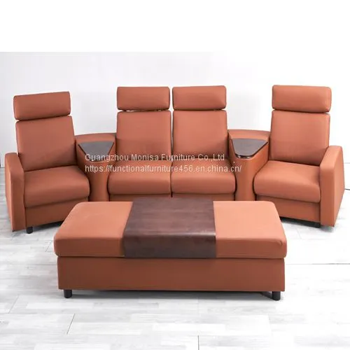New Italian Minimalist Streles Smart Cinema Sofa Villa Luxury Vip Home Studio Leather Sofa