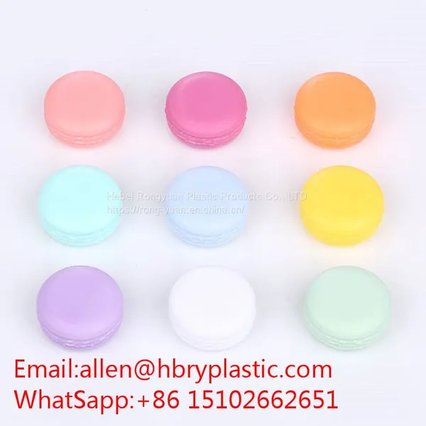 Cookie Shape Macarons 5g 10g Eye Shadow 10ml Plastic PP Jar Cosmetic Cream Jar For Lipstick Lip Balm Gloss