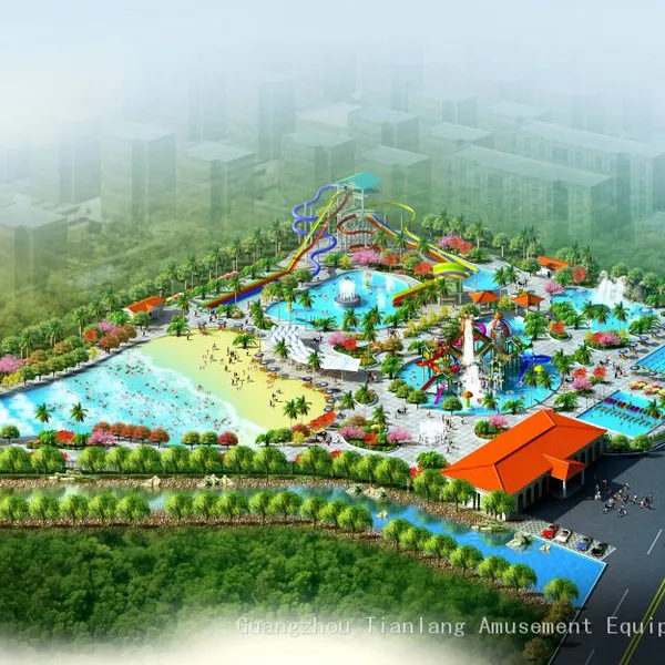 Large Parent-child Water Park Equipment Glass Steel Children's Water Slide Outdoor Water House Water Village Park Design photo-2