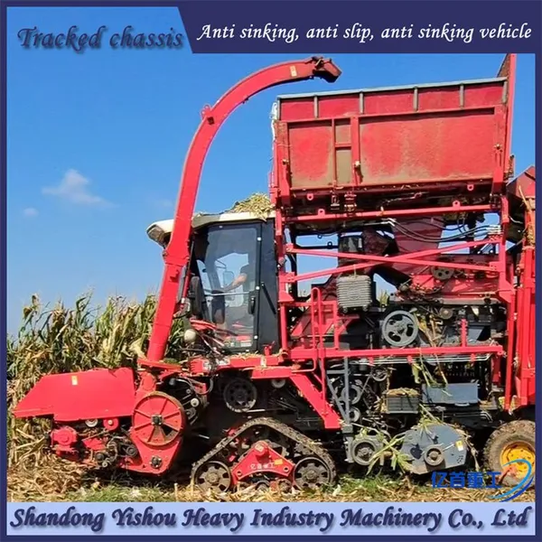 Corn Harvester Modified With Triangular Track Wheels for Anti Slip in Flooded Areas photo-4