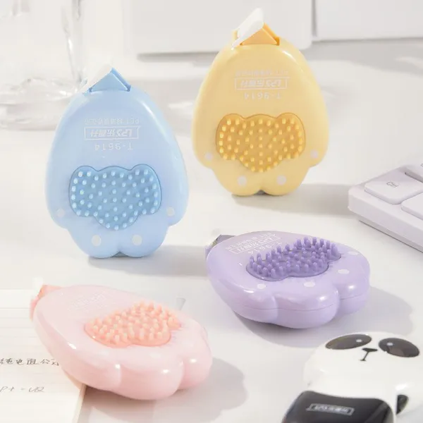OEM Customized Correction Tape Cat Paw Shape Office and Student 5mm*12m Cute Pad for Finger Rubbing Colourful White-out Tape photo-4
