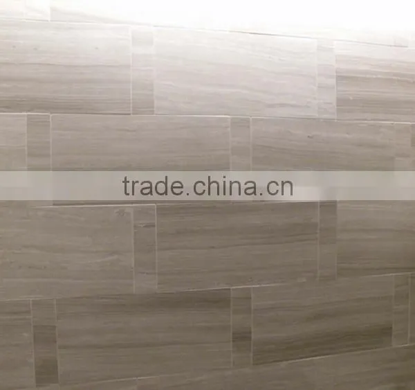 Good Price Natural Polished White Wooden Vein Marble Tiles photo-2