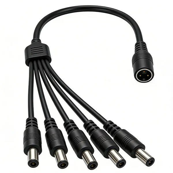 5521DC Power Cord Connecting Cable, One Female and One Male, Wire Gauge 4.0, Y-type Connecting Cable, 1/8video Cable photo-5
