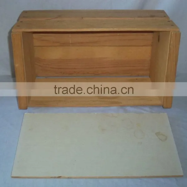 Wood Wooden Stemilt Fruit Food Storage Shipping Crate Box With Lid Container photo-4