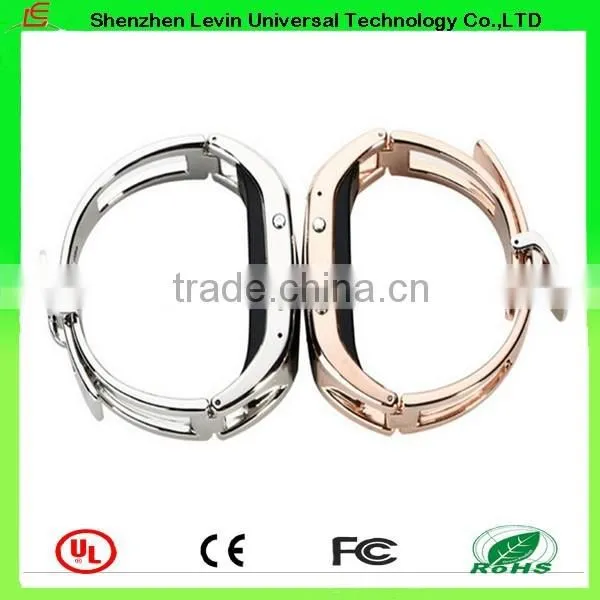 D8 Metal Gold Silver Hot Fitness Tracker Calorie Counter Sleep Monitor Watch Bluetooth Bracelet photo-5