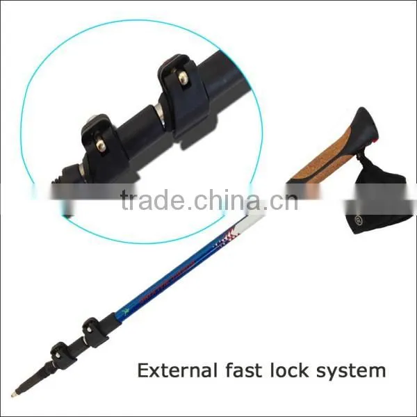 Hot Sale Adjustable External Quick Lock Aluminum 7075 Hiking Stick photo-5