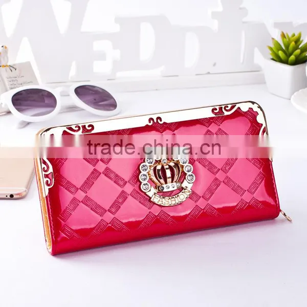 Latest Women pu Purse Luxurious Decorate Long Wallet photo-2