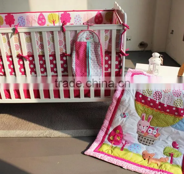 Distributors Wanted Embroidery Designs Baby Crib Bedding Set photo-5