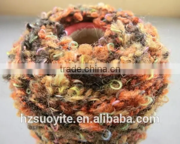 Space Dyed Boucle Yarn for Knitting Fancy Yarn HQQ011