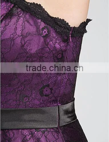 Gorgeous Knee-length Lace Black Sexy Homecoming Dresses Plus Size photo-4