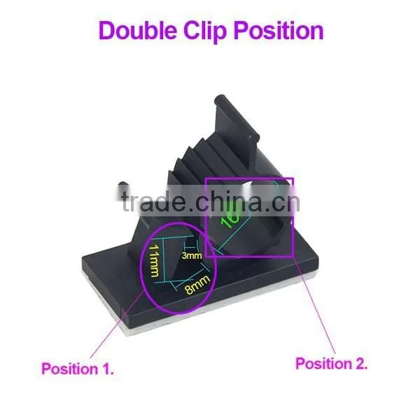 Strong Adhesive Car Console Bracket Retaining Clip With Double Opened photo-2