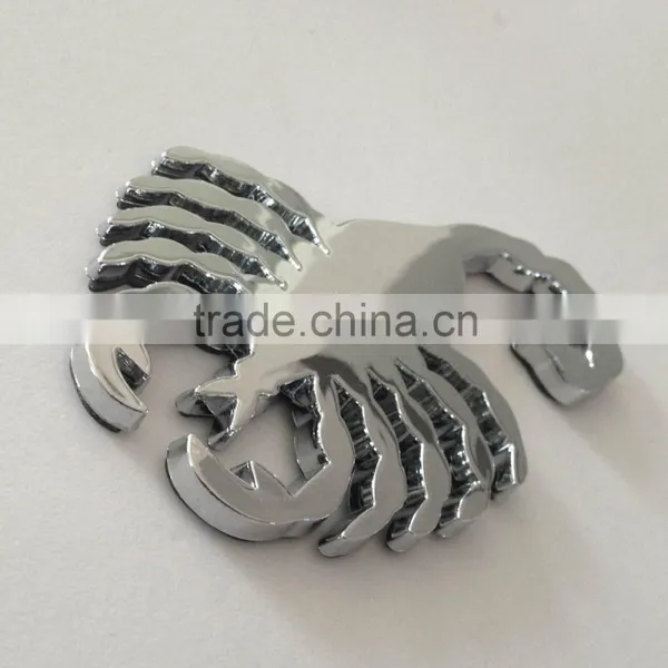 Manufacturer Fashion Sticker Car Design 3D ABS Plastic Chrome Car Decoration Sticker photo-3
