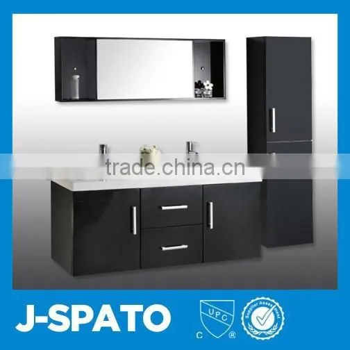 European Design Cheap Double Modern Vanity Cabinet With Ceramic Vanity Sink