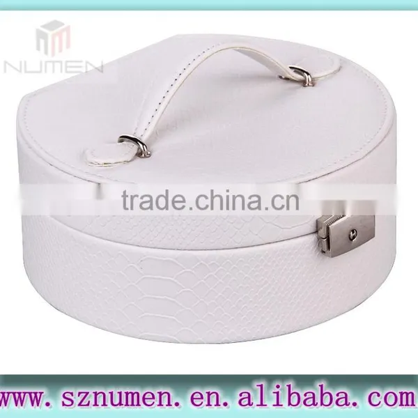 New Protable Jewelry Storage Box Layered Box With Handle/buckle/mirror