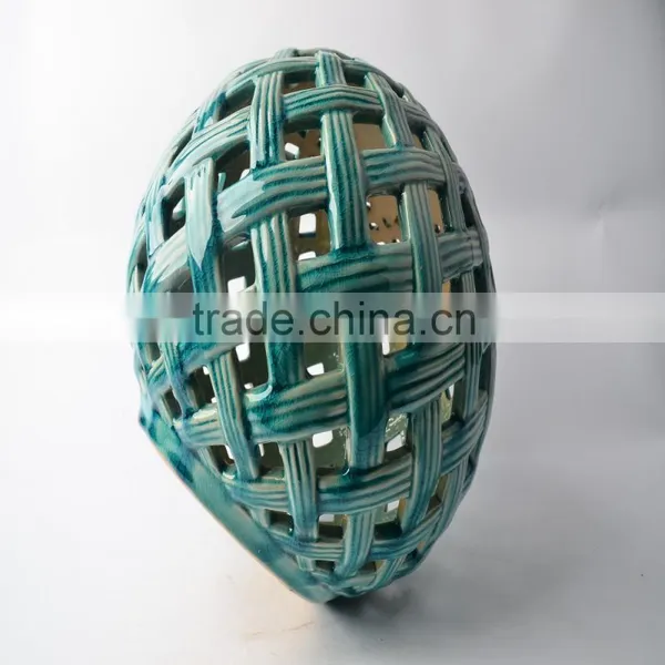 Ball Shape Ceramic Tealight Candle Holder photo-2