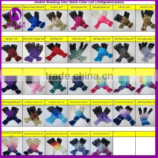HARMONY Ombre Two Three Tone Colors Jumbo Braiding Hair Ombre Hair Braids for Dreadlocks Crochet Braids Box Braiding Hair Quality Choice photo-2