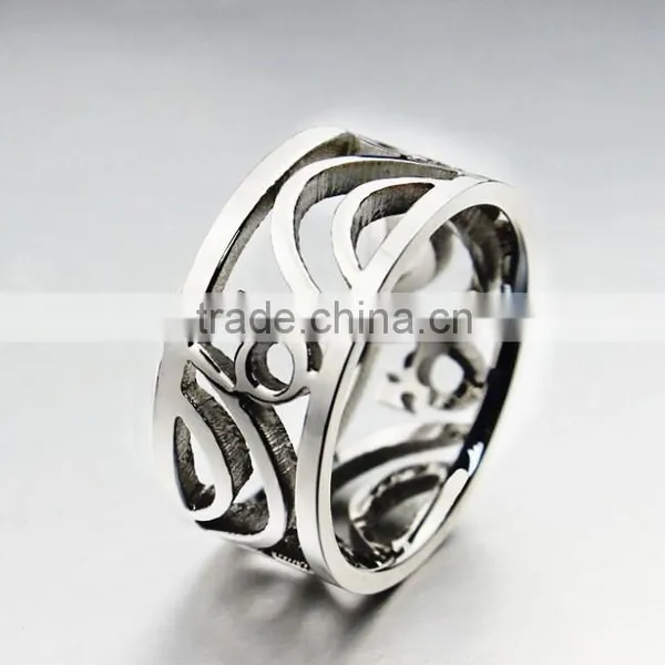Stainless Steel Womens Mens Plain Wedding Band Ring Polished Charm 4mm Size 6-13