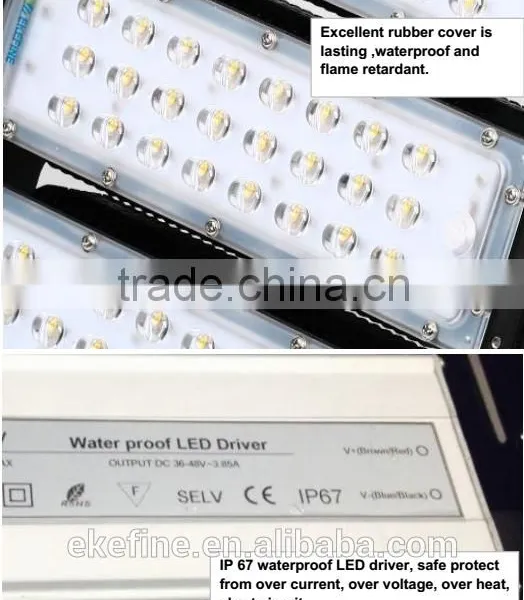 2016 Trendy Wall Pack 200W Black Aluminum LED Tunnel Lights With Lens photo-3