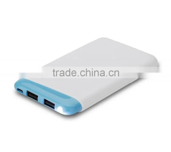 Lighting Promotional Power Bank Li-polymer Battery 6000mAh 5V 2A Power Bank VT-840