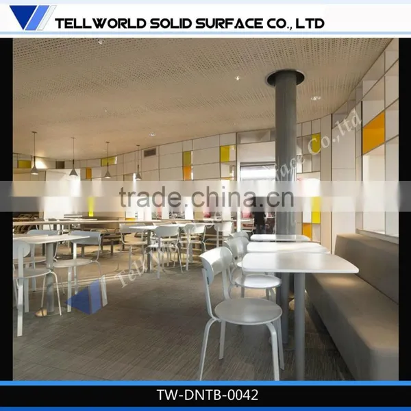 Long Marble Fast Food 12 Seats Pictures of Dining Table Chair photo-4