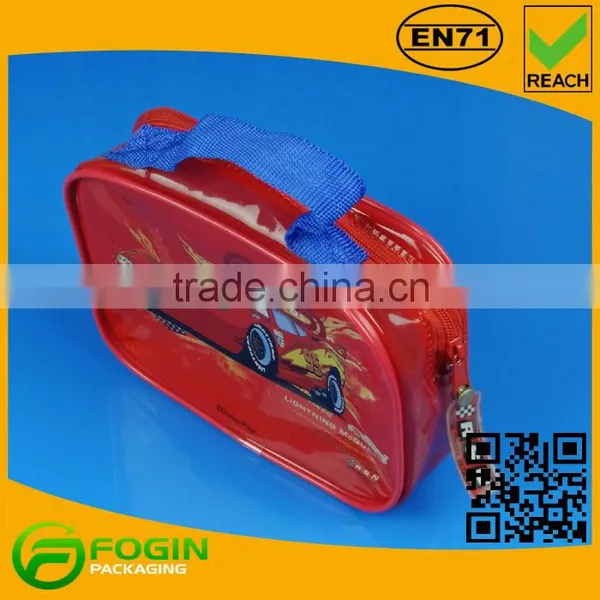 Red Pvc Makeup Travel Bag With Handle photo-4