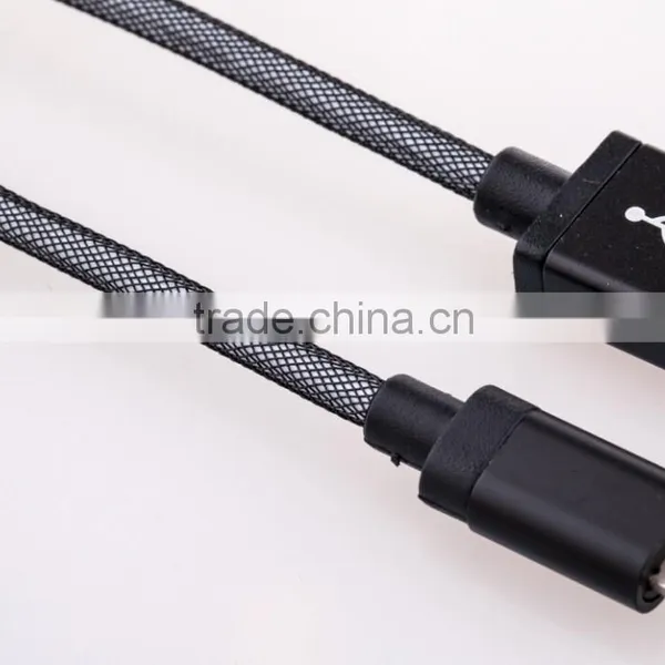 Tangle Resistant Aluminum Mesh Braided Micro 5 Pin USB Charger Cable for Samsung photo-3