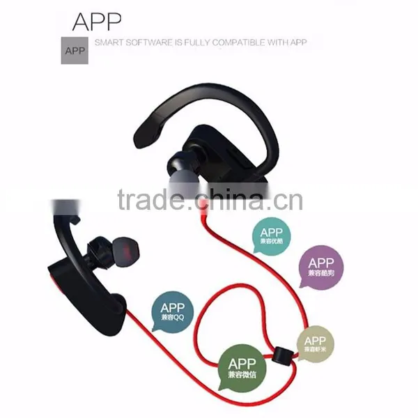 Jogging Sport 4.1 Bluetooth Headset Wireless Earphone With Built in Mic Binaural Headset Hanging Earphone photo-3