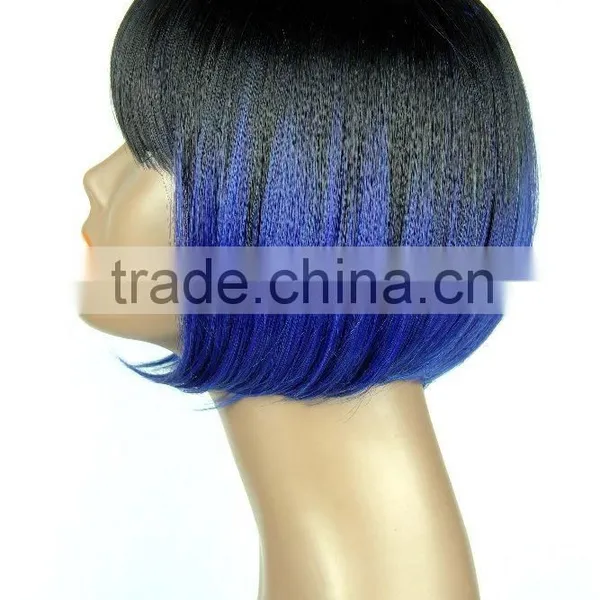 Christmas Party Used Wig Ombre Color New Style 100 Percent Futura High Tempreture Synthetic Hair Wig photo-3