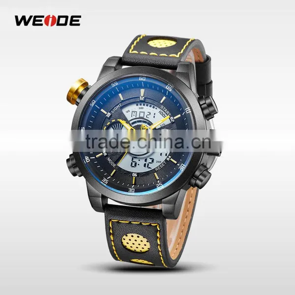 WEIDE WH3401 Hot Sell Men Watches China Genuine Leather Watch photo-2