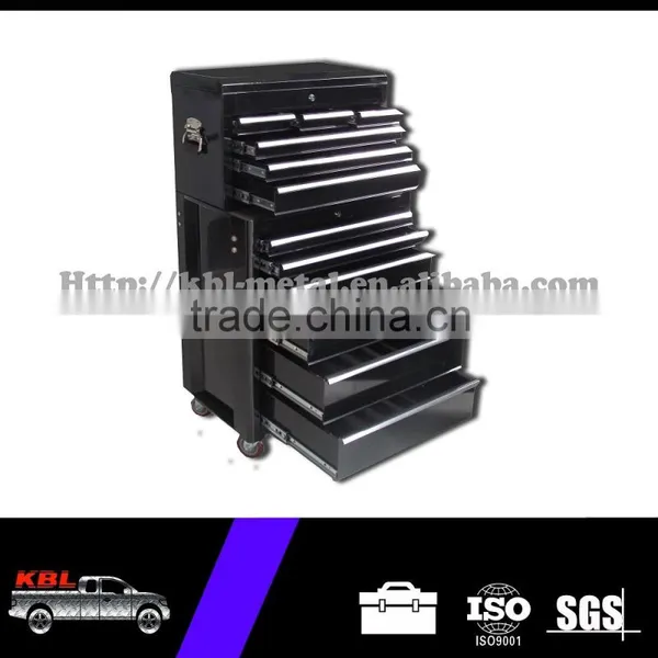 26'' Black Garage Tool Box/Steel Tool Cabinet With 12 Drawers/4 Wheels (KBL-L26W)