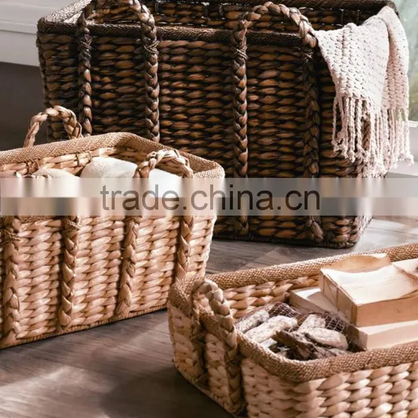 Rectangle Natural Seagrass Storage Basket With Handles Quality Choice photo-4