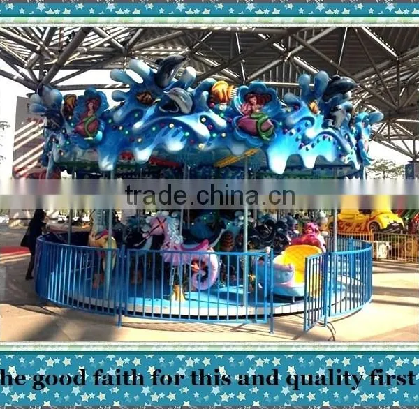More Than 10 Years Experience in Outdoor Playground Luxury Seahorse Carousel for Children photo-3