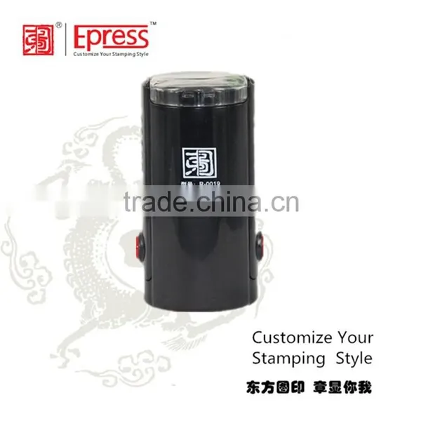 China Stamping Maker Epress 19mm Round Self Inking Stamps Round Customised Case and Blank Case Available photo-2