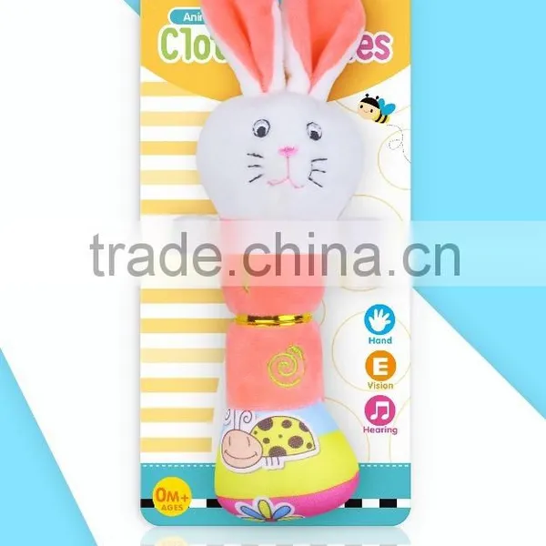 2016 New Plush Baby Toys Fabric Baby Rattle Toys for Infant With CE/ROHS Test Reports