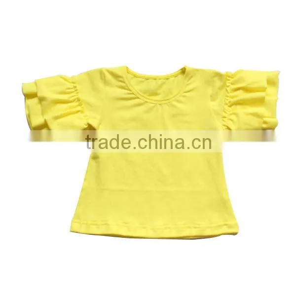 Wholesale 2016 Baby Lavender t Shirt Toddler Girls 3/4 Sleeve Shirt Girls Ruffle Sleeve Shirt photo-5