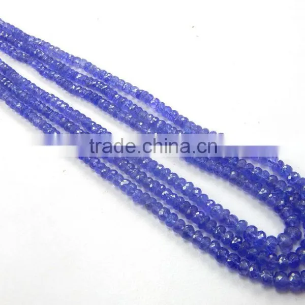 AAA Quality Natural Tanzanite Roundel Faceted Beads, tz Beads photo-3