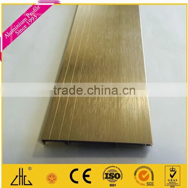 TOP! 1.1mm Thick Full Color Waterproof Mill Finished Aluminium Skirting Boards, Brushed Aluminium Skirting Boards photo-2