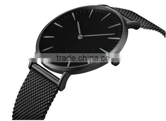 FS FLOWER - 2015 Hot Sell Boy Men Watch Stainless Steel Case Mesh Band Watch Vogue Quartz Watch photo-6