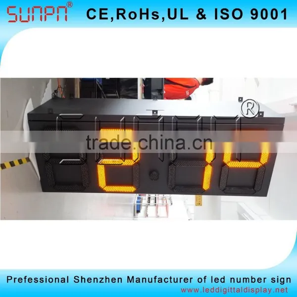 Thai Outdoor 7 Segment Led Digital Display Clock Sign 15" photo-4