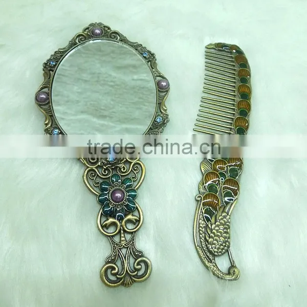 Bronze Vanity Mirror Set/antique Vanity Mirror Set photo-2