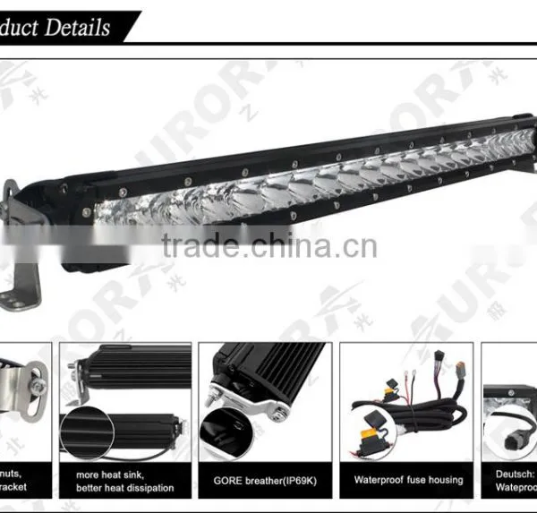 Single Row 10'' Inch LED Light Bar Offroad 4WD Boat UTE Driving ATV photo-4