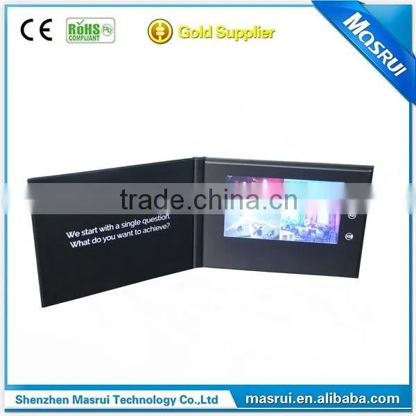 Upscale Business Gift Hard Cover LCD Video Brochure Card 7 Inch photo-2